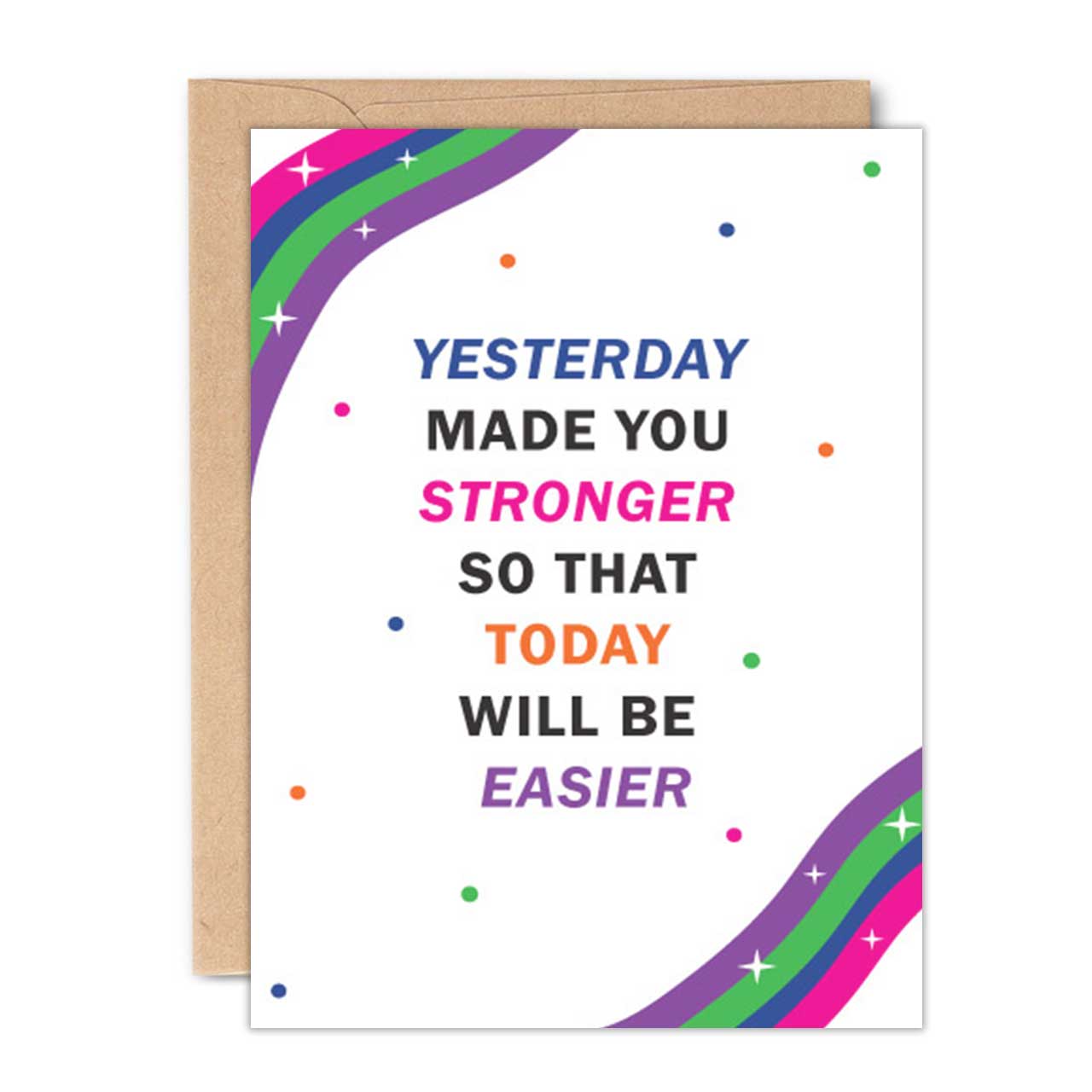 ENCOURAGEMENT CARD | YESTERDAY MADE YOU STRONGER